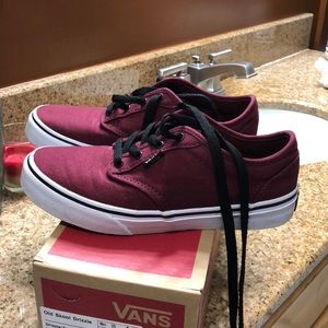 SOLD Burgundy Vans Size 4.5Y